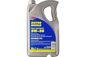 MOTOR WORLD MOTORWORLD Fully Synthetic C3 Engine Oil 5W-30 – Advanced Full Synthetic Motor Oil for Petrol & Diesel Engines, Low SAPS, ACEA C3 & API SP Approved – 5L