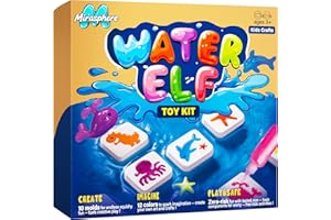 MIRASPHERE Water Elf Kit - DIY Squishy Maker Set - Magic Aqua Gelz Kits for Kids - Arts and Crafts Toys for Kids - Educational Birthday for Girls Boys Ages 4 5 6 7 8