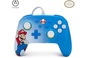 POWER A Mando con cable mejorado PowerA para Nintendo Switch - Mario Pop Art