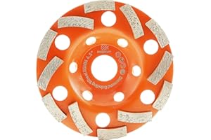 BRSCHNITT Meules diamant 11,4 cm – Roue diamant pour meulage/polissage/nettoyage de surfaces du béton, du granit, du marbre, de la brique, du ciment, de la pierre Aobor 2,2 cm à 1,5 cm.