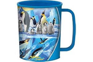 3D LiveLife Drinking Cup - Penguin Plunge from Deluxebase. 3D Lenticular Ocean Plastic Cup. 300ml Plastic Cups for Kids with Original Artwork Licensed from Renowned Artist, Michael Searle