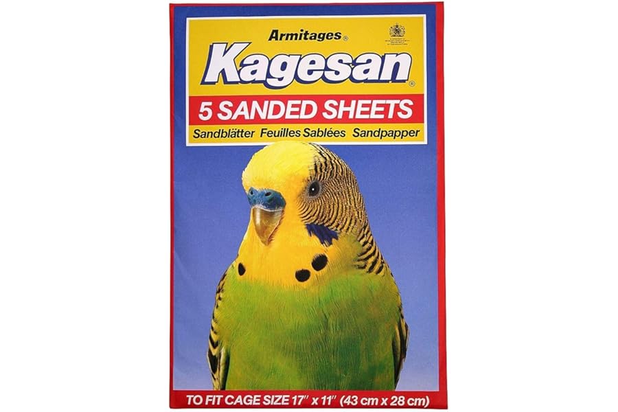 Kagesan RED BIRD CAGE SAND PAPER SHEETS 2X5 PACK = 10 SHEETS 17"X11" 43X28