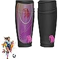 Shin pads - Girls & Women's Football Shin Pads with 5mm EVA Padding - Elastic Sleeves, Insert Pocket, Carry Case - One Size Fits All (8 Years to Adult)