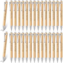 12 Penne A Sfera In Legno Con Frasi Motivazionali, Inchiostro Nero, Retrattili, Regalo Per Studenti, Colleghi, Scrittura Quotidiana - 2