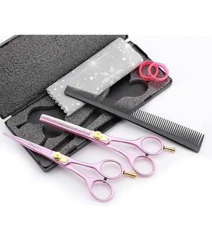 Professionelle Friseurschere 13 Cm Rosa – Scharfe Klingen Aus Japanischem Stahl, Inklusive Etui