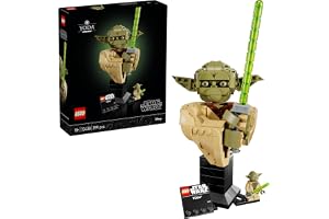 LEGO Star Wars Yoda Bust 75438 | Byggsats för vuxna, Yoda-minifigur med ljussabel, samlarobjekt, present, 399 delar