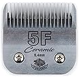 Furzone Detachable Ceramic Blade - Size 5F Blade 1/4", Made of High-Tech Ceramic Materials, Compatible with Most Andis, Oster, Wahl A5 Clippers