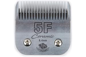 Furzone Lame en céramique de Rechange pour Chien - Lame de Taille 5F 1/4", fabriquée en céramique de Haute Technologie, Compatible avec la Plupart des tondeuses Andis, Oster et Wahl A5