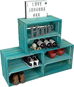 Kistenkolli - Juego De 4 Cajas De Fruta De Madera Blanca - Con Separadores - 50x40x30 Cm - Para Estantería, Decoración O Almacenaje