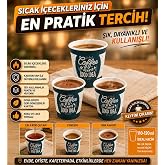 4 Oz Karton Bardak 500 Adet Maycup Yeşil Beyaz Desenli (Espresso-T&uuml;rk Kahvesi)