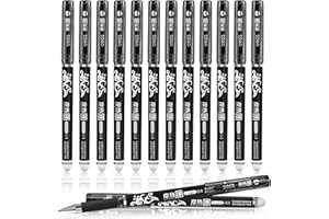 REAEONAT Erasable Gel Pens, 12Pcs 0.5mm Black Ink Eraser Rollerball Pens for Writing Bullet Journal Note Taking School Office Supplies