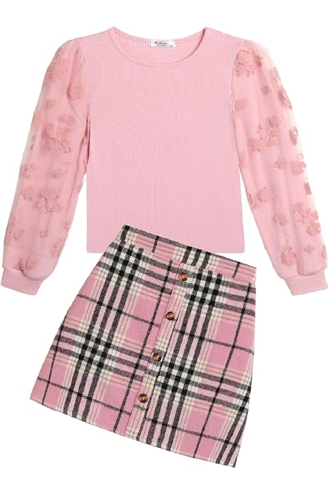 Survêtement Fille 2 Pièces Imprimé Papillon - Sweat-shirt + Pantalon De Jogging - Coton Confortable - Pour Sport, école, Loisirs - 8