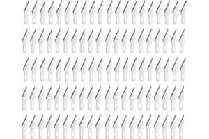 Modelcraft Set of 100x Fine Point Blades, Silver, 11, PKN1711/100