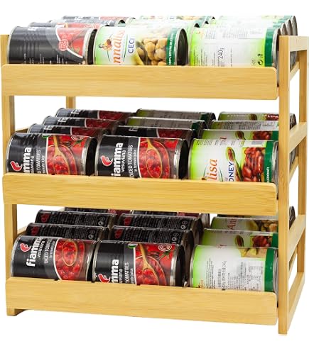 Honey-Can-Do Organizer Per Bottiglie In Bambù 3 Livelli: Scaffale Per Dispensa O Armadio KCH-09857 - 2
