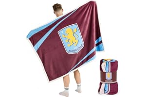 The Gift Scholars Aston Villa Sherpa-Fleecedecke, 152 x 117 cm, offizielles Mrchandise für den Premier League Football Club
