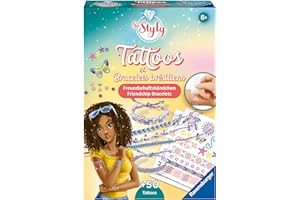 Ravensburger – So Styly – Tattoos et Bracelets Brésiliens – Loisir créatif – Tatouages éphèmères – Création bijoux – Bracelets – Tendance – Enfant – Dès 8 ans – 18320 – Version française