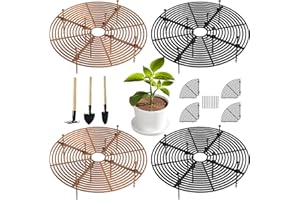 Joycabin Lot de 4 grilles de Protection pour Pot de Fleurs - 30 cm - Protection des Plantes pour Chat - Protection des Fleurs pour Enfants et Animaux domestiques