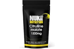 Nuke Nutrition L Citrulline Malate Capsules | 120 Capsules | High Strength 1500mg Dose Supplement | Boost Circulation, Performance & Muscle Recovery | 100% Natural, Preservative & Filler Free | Vegan
