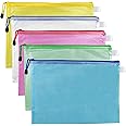 5 Pcs Plastic Wallets A4 File Folder Document Zipper Bags A4 Zip Bag