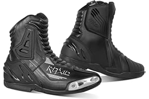 RAXID New Motorcycle Sports Boots Mens Motorbike Activa Short Sports Racing Shoes Premium Microfiber Leather CE Approved