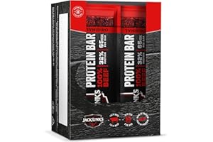 Jack Link's Protein Bar (14 x 22.5g) Barritas de proteínas, barritas ricas en proteínas de carne seca de res de alto contenido proteínico, sin gluten