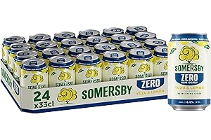 ‎SOMERSBY Somersby ZERO 0,0% Yuzu & Lemon 0,0% Cider 0,33 l Dose| 24 Dosen alkoholfreier, Zero Alcohol, Zero Sugar, Zero Calories, 100% erfrischender (24 x 0,33 l)