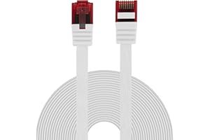 BIGtec Kabel Ethernet LAN 0,5 m elastyczny płaski kabel sieciowy kabel krosowy biały płaski kabel kabel Gigabit DSL ISDN płaski kabel do układania RJ45 wtyczka