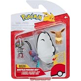 Pok&eacute;mon PKW3737 Savaş Fig&uuml;r Seti - Eeve, Gladiantri, Smettbo, Resmi Fig&uuml;r Seti