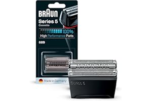 Braun Series 5 Cabezal de Recambio 52B ORIGINAL para Afeitadora Eléctrica Hombre, Compatible con las Máquinas de Afeitar Series 5, Fabricado en Alemania, Negro