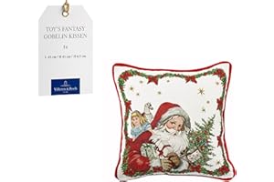 ‎VILLEROY & BOCH Villeroy & Boch – Toy's Fantasy Gobelin poduszka dwustronna, poduszka z motywem Świętego Mikołaja, wielokolorowa, 45 x 45 x 6,5 cm, bawełna, można prać w pralce
