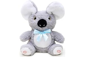 Toyland® 30 cm (12") Peekaboo Koala Peluche Jouet Chantant Animé avec Double Fonction et Oreilles Mobiles Parfait pour Le Développement