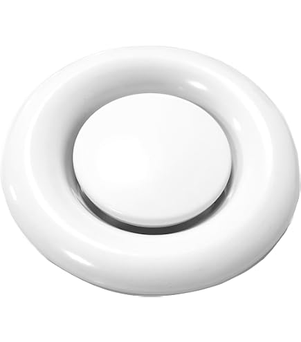 Tellerventil Für Zuluft/Abluft 80-250 Mm – Deckenventil Aus Stahl, Weiß, Von DUMA-TECH