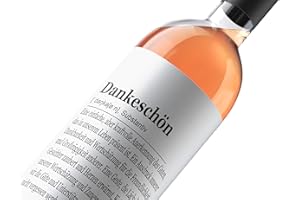 ‎PURESIZE Wein Geschenk Flaschenetikett Dankeschön (schwarz-weiß) für alle handelsüblichen 0,75l Weinflaschen, kleines Danke Geschenk, Freundinnen, Mitrbeiter, Familie