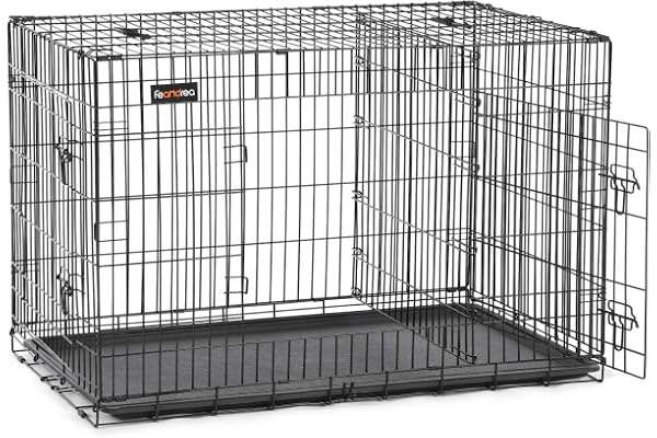 Feandrea Cage pour Chien, avec 2 Portes, 107 x 70 x 77,5 cm, Noir PPD42BK