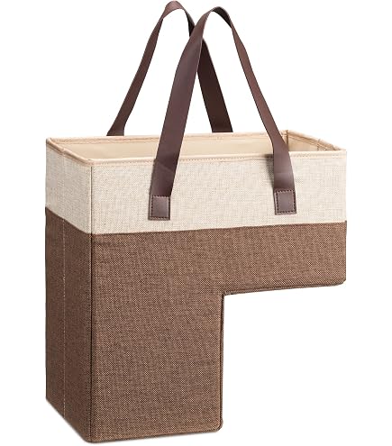 Buy SAM AND MABEL Stair Step Organizer Basket For Carpeted And Wooden Stairs Foldable Staircase Baskets With Handles Innovative L Shaped Storage For