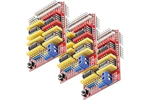 AZDelivery 3 x CNC Shield V3 Scheda di Sviluppo per A4988 Motore Stepper Driver per stampante 3D compatibile con Arduino incluso un E-Book!