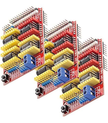 DRV8825 Schrittmotor-Treiber Set – 3 Stück, 8,2–45V, 2,5A, Mit Kühlkörper, Für 3D-Drucker & CNC