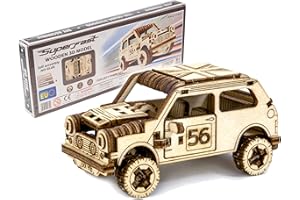 WOODEN.CITY Rally Car 1 - Puzzle meccanico in legno 3D, modello in legno da assemblare, giocattolo STEM per adulti