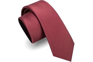 JEMYGINS Cravate Homme Mate 6CM Étroit Slim Plusieurs Couleurs Disponibles en Soie Compris Boîte