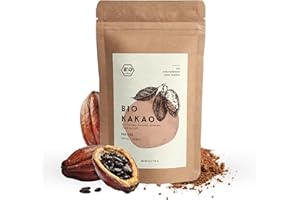 BIONUTRA® Cacao bio en poudre | 1000 g | Sans sucre ajouté | Agriculture biologique | Fortement déshuilé (11% de matières grasses) | 100% Fèves de Cacao criollo | Emballage opaque et refermable