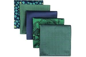 S&W SHLAX&WING Set di 5 fazzoletti da taschino quadrati da uomo assort