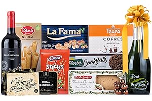 CIA&CO Cesta de Navidad Gourmet 2025 (Lote 201) · Con Vino, Brut, Dulces y Embutidos · Incluye Tarjeta Personalizable · Regalo Corporativo, Familiar o Personal · Ideal para Sorprender esta Navidad
