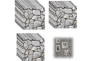 LQGTQO 20 sztuk paneli ściennych 3D samoprzylepnych o wyglądzie kamienia, 30 x 30 cm, tylna ścianka kuchenna, tapeta, płytki ścienne, samoprzylepne, naklejki ścienne do dekoracji ścian wewnętrznych, do