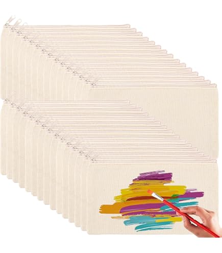 Baker Ross – Lot De 5 Porte-monnaies Bandoulière En Tissu à Personnaliser, 18x12 Cm, Fermeture Éclair