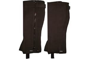 AWANS Horse Riding Half Chaps, Gaitors Equestrian/New Unisex/Washable Amara Suede Leather Brown