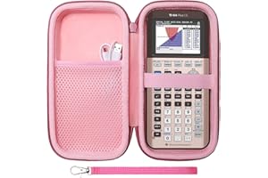 L LTGEM LTGEM EVA-Hartschalenkoffer kompatibel mit Texas Instruments TI-84 Plus CE/TI-84 Plus/TI-Nspire CX II CAS/TI-Nspire CX II/TI-83 Plus/TI-89 Titanium/TI-85/TI-92 Farbgrafikrechner, Magenta/Pink
