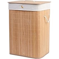 Cesto Portabiancheria 2 Scomparti - 72 Litri, In Bambù - Con Borsa Lavabile - Foto 9