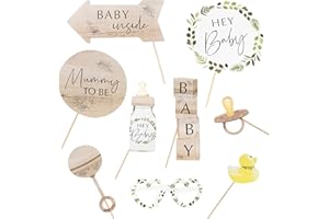 Ginger Ray Botanical Baby Shower Photo Booth Requisiten, 10 Stück