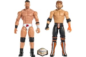 Mattel WWE Main Event Showdown actionfigurer 2-pack med tillbehör | 2-pack med tillbehör, Series #24 LA Knight vs Logan Paul samlarset, 15 cm skala, för barn och samlare, JHJ55