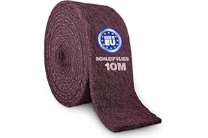 Craft-Equip Schleifvlies Rolle 10 Meter x 10 cm in P240 -MADE IN EU- langlebig und vielseitig anwendbar für z.B. HOLZ, METALL, EDELSTAHL uvm.